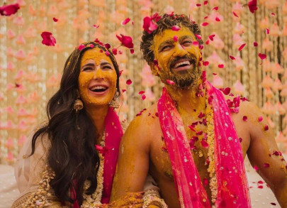 in pictures katrina kaif vicky kaushal s fun filled haldi ceremony in pictures katrina kaif vicky kaushal s fun filled haldi ceremony