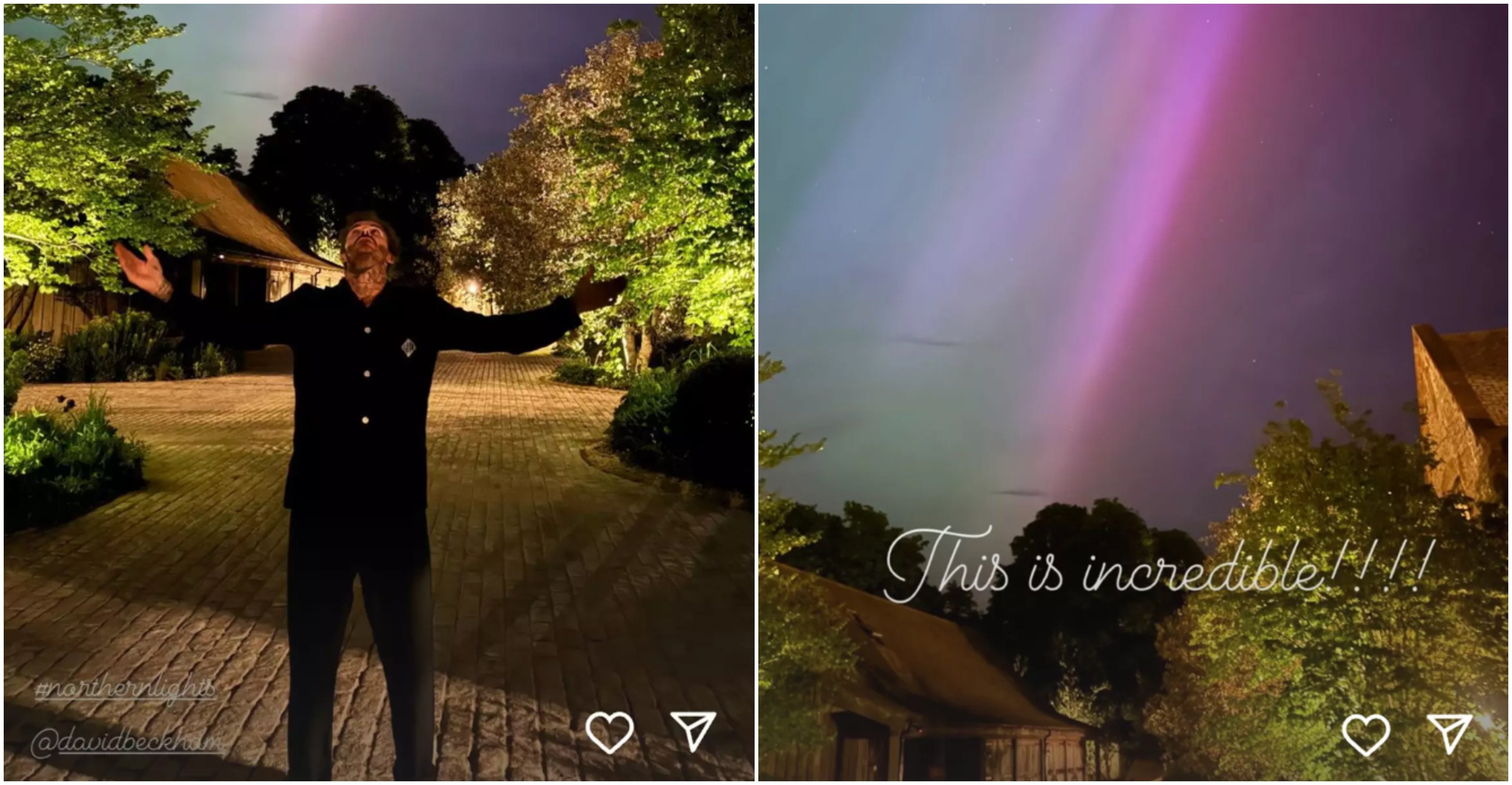 Victoria and David Beckham post breathtaking photos of Northern Lights ...