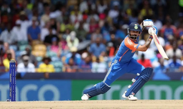 virat kohli hit three boundaries in the first over photo icc virat kohli hit three boundaries in the first over photo icc