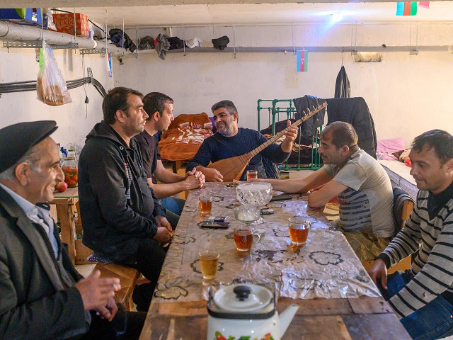 the families living in the basements of the flashpoint town of terter have only their faith in home remedies to fight the virus photo afp