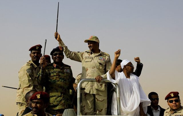 lieutenant general mohamed hamdan dagalo head of paramilitary rapid support forces rsf greets his supporters in aprag village khartoum sudan reuters file photo