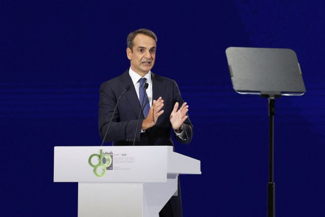 greek prime minister kyriakos mitsotakis speaks during a news conference at the annual international trade fair of thessaloniki greece september 10 2022 photo reuters greek prime minister kyriakos mitsotakis speaks during a news conference at the annual international trade fair of thessaloniki greece september 10 2022 photo reuters