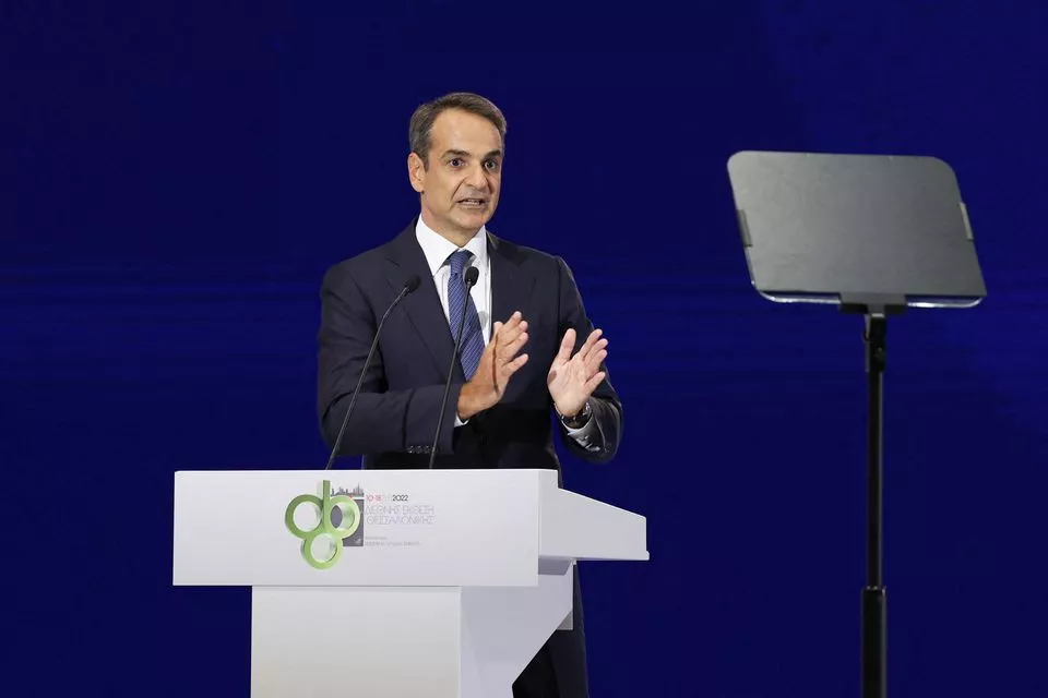 greek prime minister kyriakos mitsotakis speaks during a news conference at the annual international trade fair of thessaloniki greece september 10 2022 photo reuters greek prime minister kyriakos mitsotakis speaks during a news conference at the annual international trade fair of thessaloniki greece september 10 2022 photo reuters