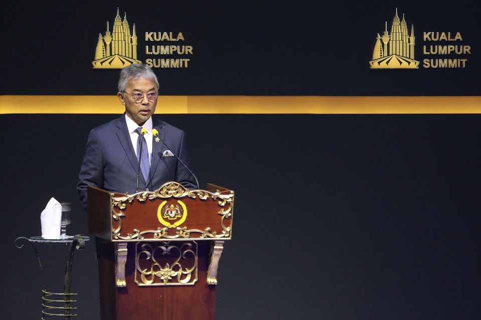 malaysia s king sultan abdullah sultan ahmad shah speaks during kuala lumpur summit in kuala lumpur malaysia december 19 2019 photo reuters