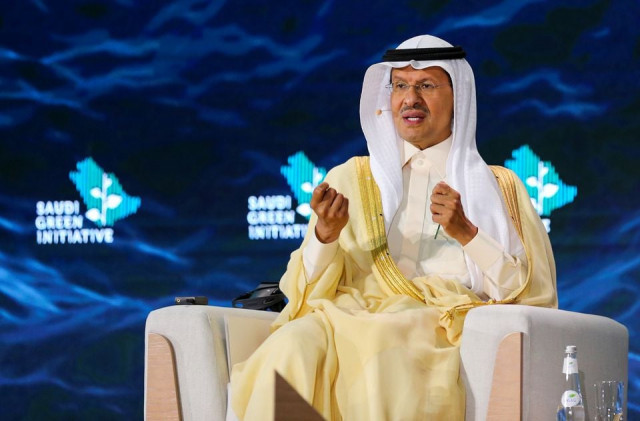 saudi energy minister prince abdulaziz bin salman bin abdulaziz al saud speaks during the saudi green initiative forum to discuss efforts by the world s top oil exporter to tackle climate change in riyadh saudi arabia october 23 2021 photo reuters saudi energy minister prince abdulaziz bin salman bin abdulaziz al saud speaks during the saudi green initiative forum to discuss efforts by the world s top oil exporter to tackle climate change in riyadh saudi arabia october 23 2021 photo reuters