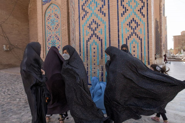 afghan women walk at a mosque in herat afghanistan september 10 2021 photo reuters file afghan women walk at a mosque in herat afghanistan september 10 2021 photo reuters file