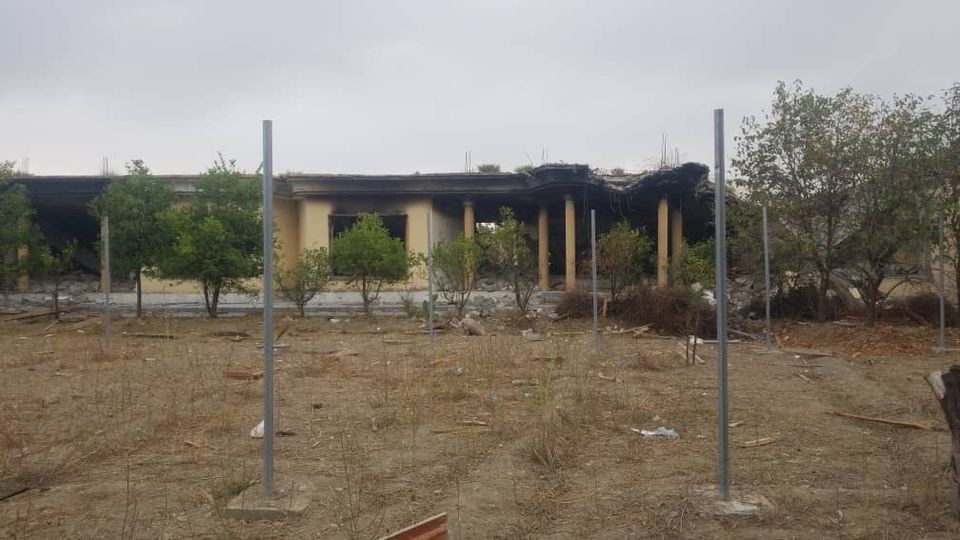 A view of ruins of destroyed ancestral home of Nangarhar provincial official Ajmal Omar in Kodi Khel, Nangarhar, Afghanistan, September 23, 2021, in this image obtained by REUTERS.