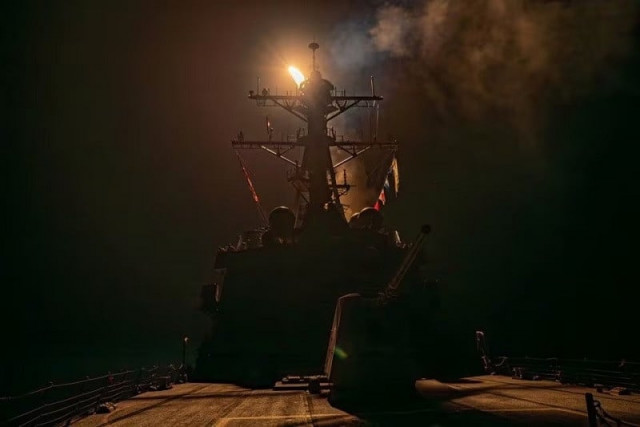 a missile is launched from a warship during the us led coalition operation against military targets in yemen photo reuters a missile is launched from a warship during the us led coalition operation against military targets in yemen photo reuters