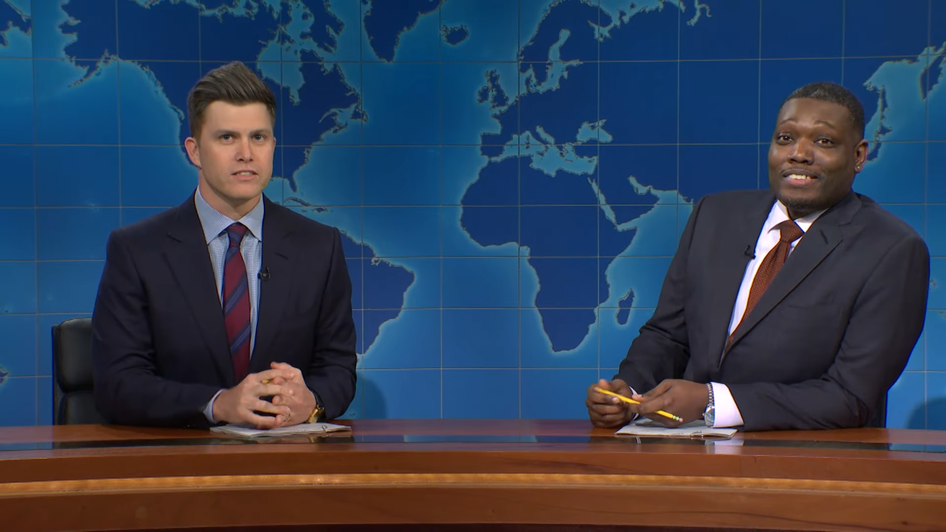 colin jost and michael che on snl courtesy saturday night live on youtube