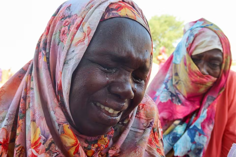 women from al junina west darfur receive the news about the death of their relatives as they waited for them in chad november 7 2023 photo reuters