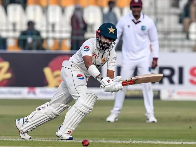 saud rizwan steady pakistan after west indies early dominance saud rizwan steady pakistan after west indies early dominance