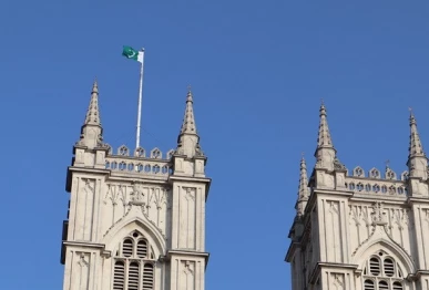 westminster abbey flew pakistan s flag for whole day in london britain march 22 photo x pakistaninuk