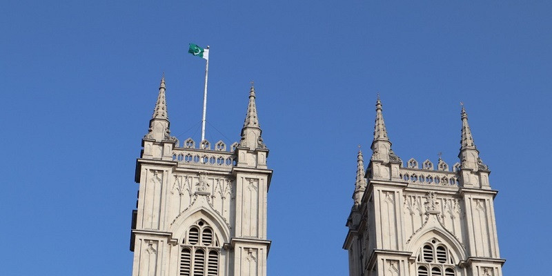 westminster abbey flew pakistan s flag for whole day in london britain march 22 photo x pakistaninuk