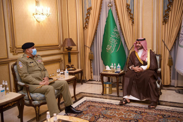 coas gen qamar javed bajwa and ksa deputy defence minister prince khalid bin salaman bin abdulaziz photo ispr coas gen qamar javed bajwa and ksa deputy defence minister prince khalid bin salaman bin abdulaziz photo ispr