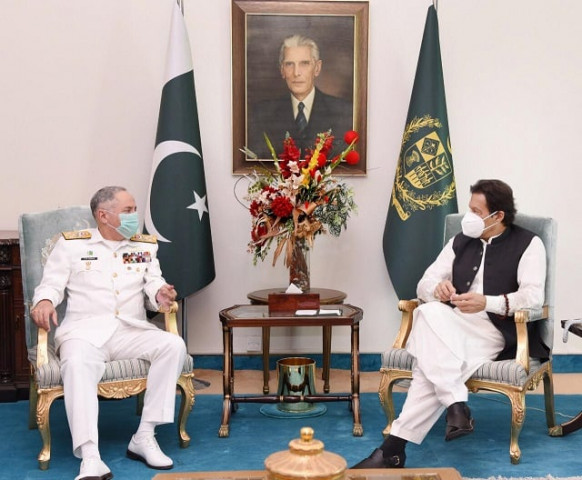 naval chief makes farewell visit to pm imran naval chief makes farewell visit to pm imran