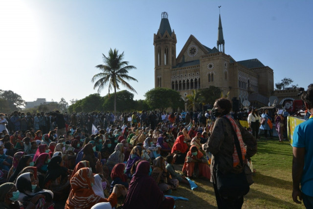 citizen s protesting during the aurat march on march 8 in karachi citizen s protesting during the aurat march on march 8 in karachi
