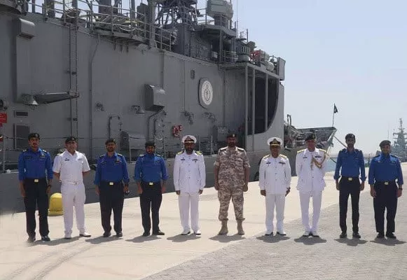 mission commander pn flotilla in a group photo with qatar emiri naval forces officals during pakistan navy ships alamgir and azmat visit to port hamad doha qatar photo pakistan navy pr directorate mission commander pn flotilla in a group photo with qatar emiri naval forces officals during pakistan navy ships alamgir and azmat visit to port hamad doha qatar photo pakistan navy pr directorate