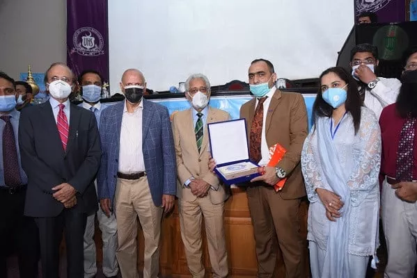 the results were released at the first uhs international conference on covid 19 in the presence of chief guest governor punjab chaudry muhammad sarwar justice tassaduq hussain jilani r and ceo drap mr asim rauf photo express