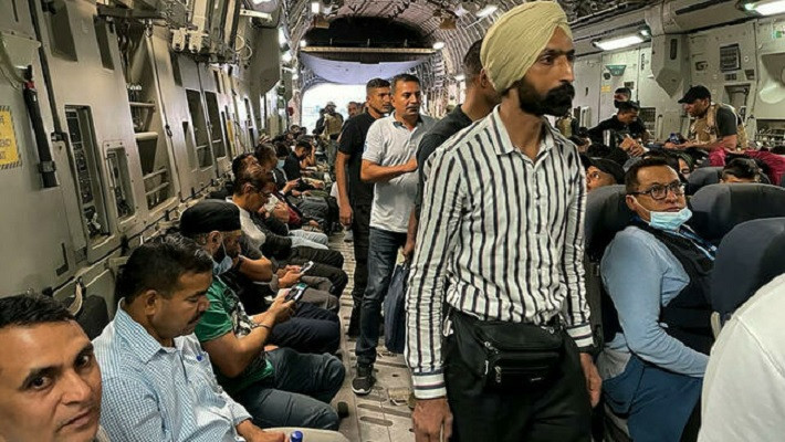 escorted by taliban india s midnight evacuation from afghanistan afp