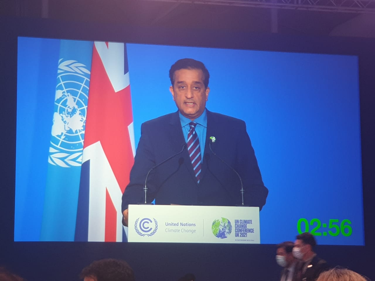special assistant to prime minister on climate change malik amin aslam gave a hard hitting speech at the start of the high level ministers segment in glasgow photo express
