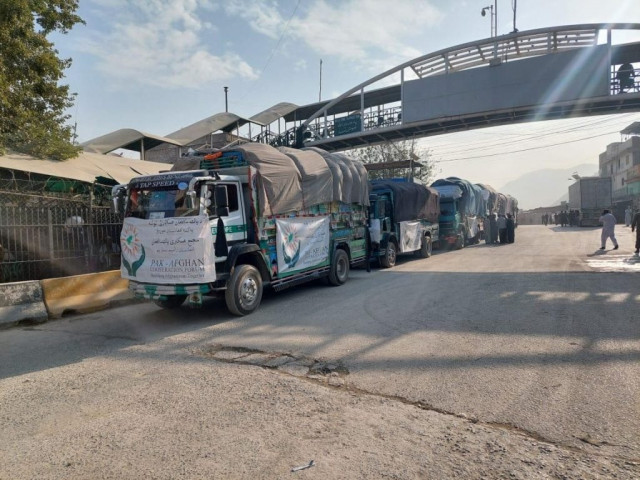 the trucks carrying food items were handed over to the afghan authorities photo app the trucks carrying food items were handed over to the afghan authorities photo app
