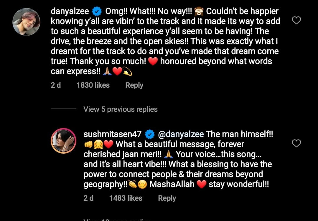 Danyal Zafar has found a fan in Bollywood diva Sushmita Sen