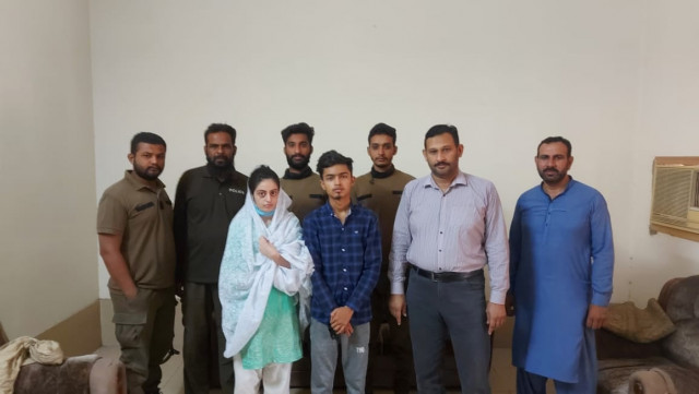 dua zehra and zaheer after being taken into custody by lahore police photo express dua zehra and zaheer after being taken into custody by lahore police photo express