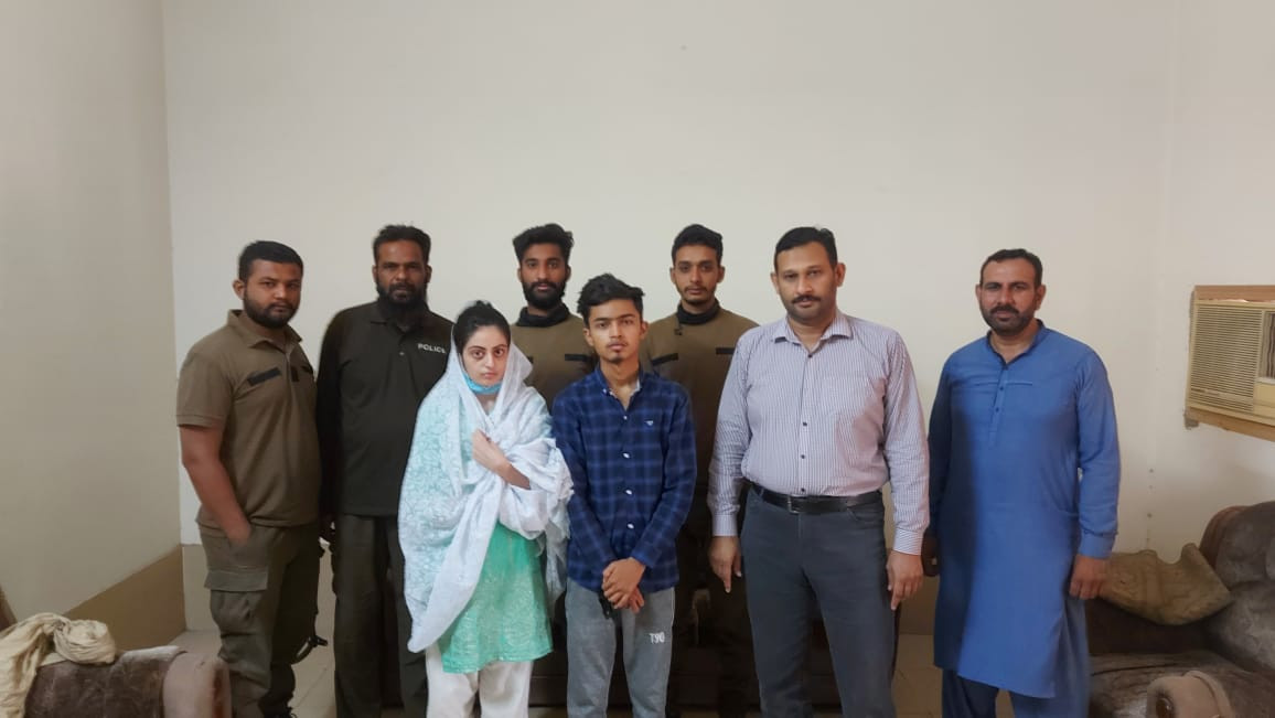 dua zehra and zaheer after being taken into custody by lahore police photo express