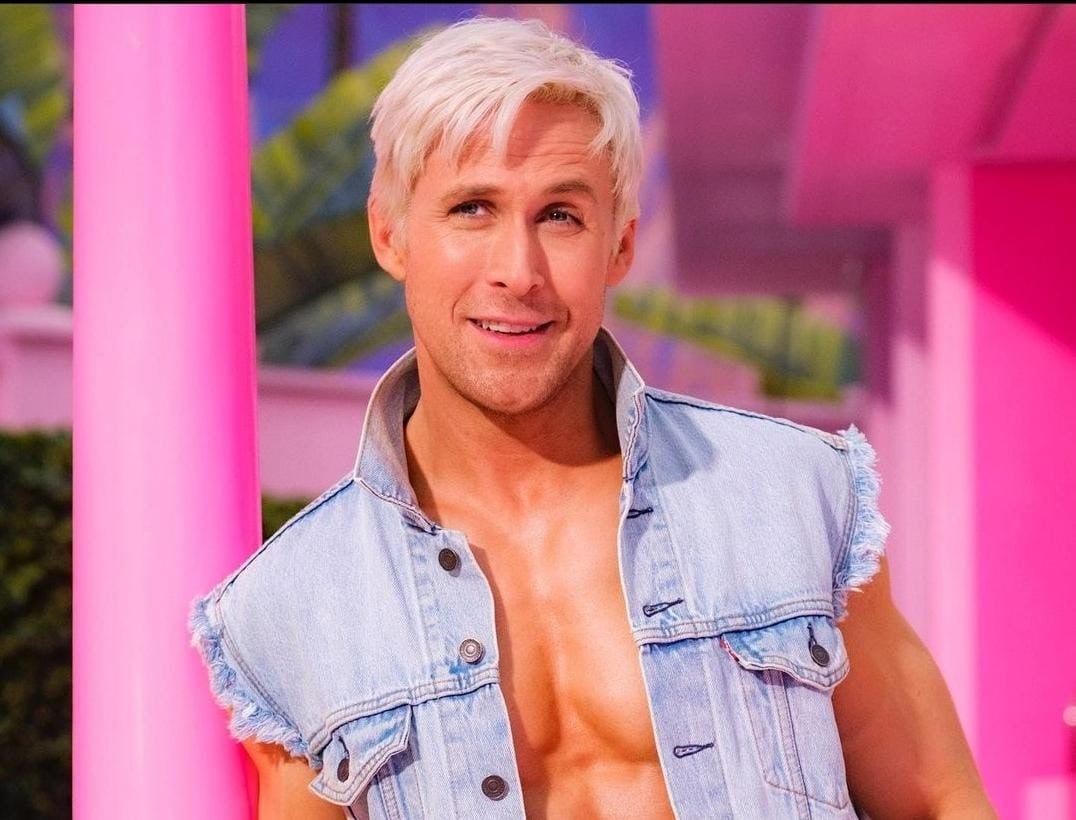 Gosling's first look as Ken is a nostalgic denim dream