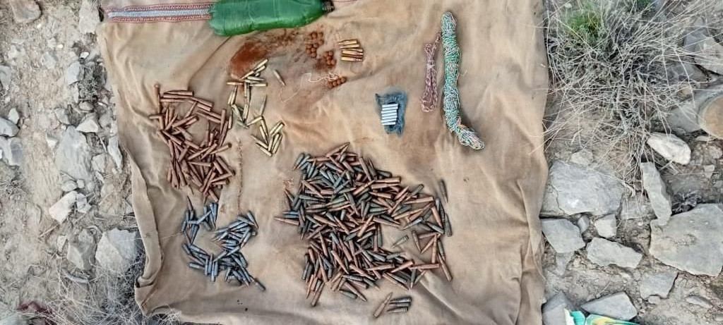 arms and ammunition recovered from the terrorists near khost in the khalifat moutains photo ispr
