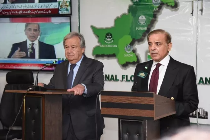united nations secretary general antonio guterres and prime minister shehbaz sharif addressing a presser at the national flood response coordination centre nfrcc photo app united nations secretary general antonio guterres and prime minister shehbaz sharif addressing a presser at the national flood response coordination centre nfrcc photo app