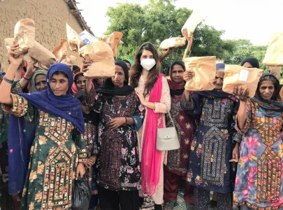 lending a helping hand delivering sanitary kits to flood hit women