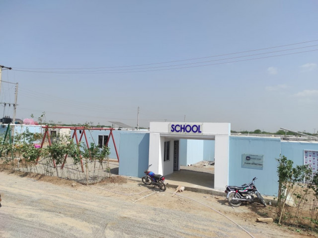 the housing units are equipped with facilities of solar system school clinic and tube well photo app the housing units are equipped with facilities of solar system school clinic and tube well photo app