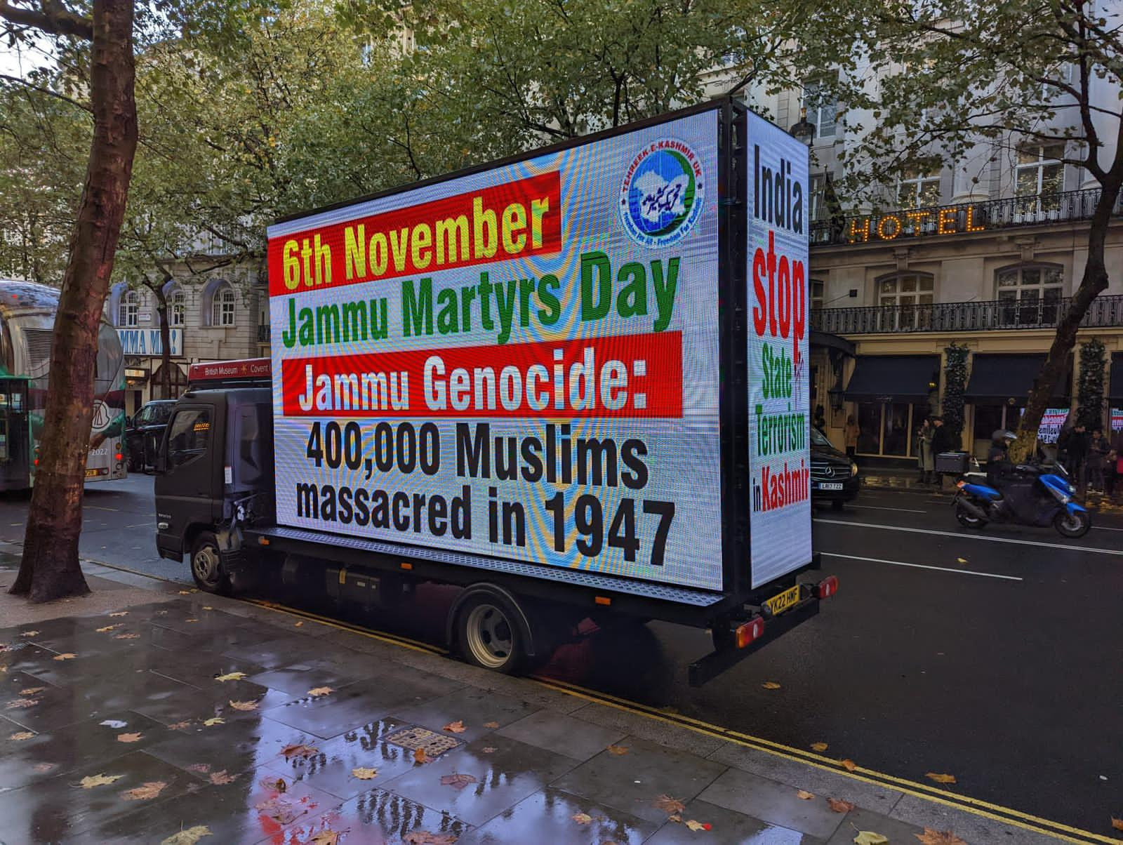 tek uk ran a digital van around the diplomatic enclave in london including around indian high commission besides landmark points including british parliament photo express