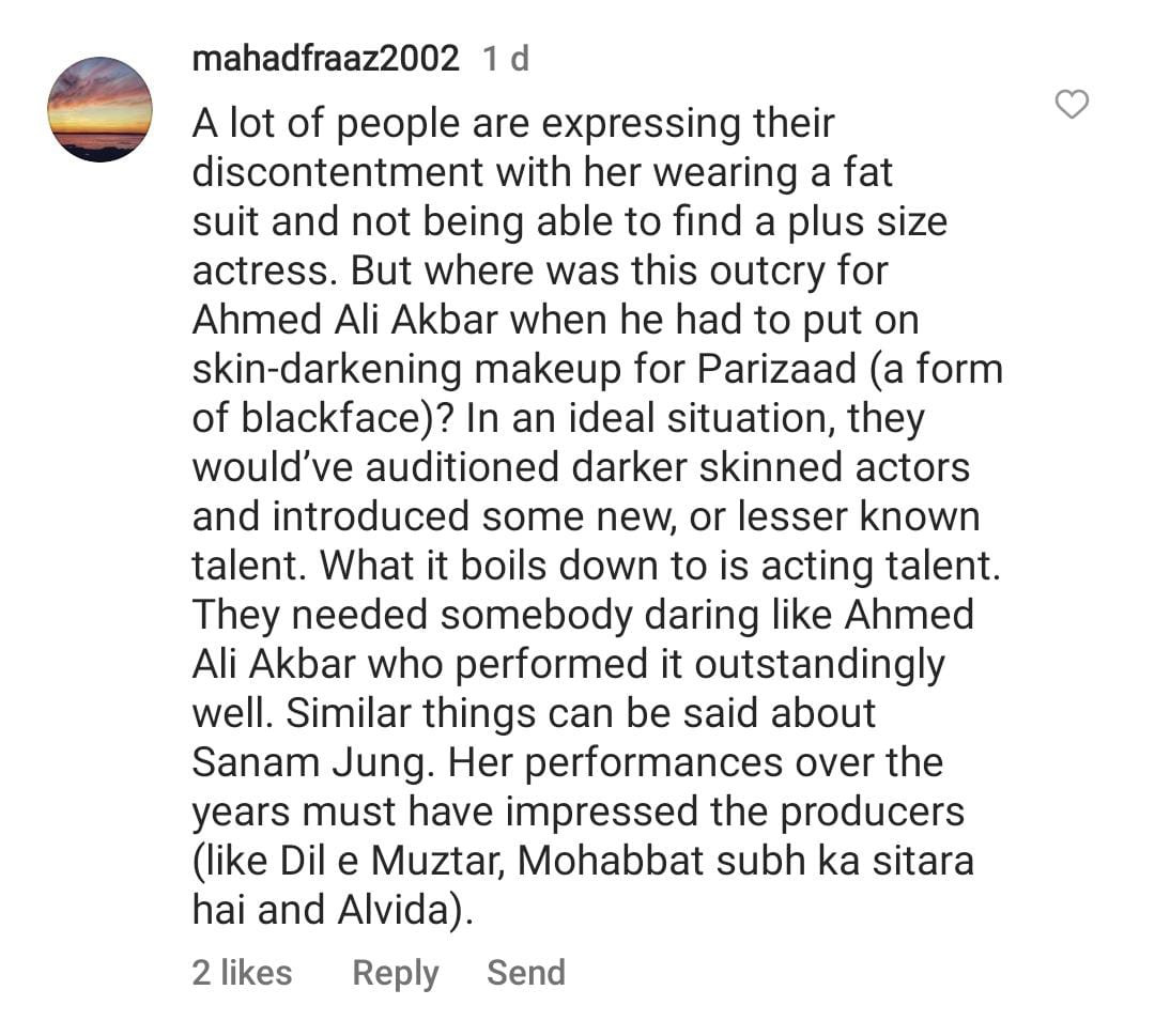 Fans call out Sanam Jung for wearing a fat suit