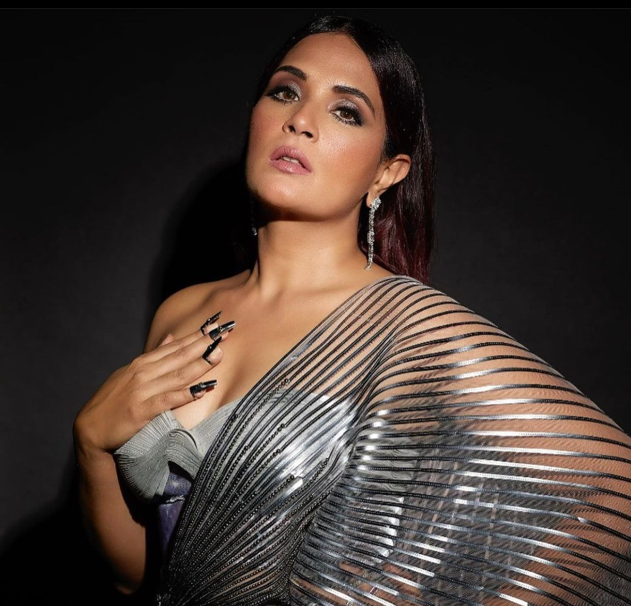 Richa Chadha is an eyesore in tiger print jumpsuit with plunging neckline.  See pics - India Today