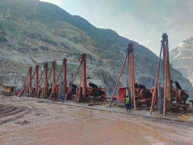 indus river diverted at dasu hydropower project site indus river diverted at dasu hydropower project site