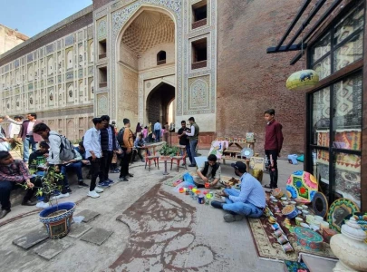 shahi qila comes alive with truck art