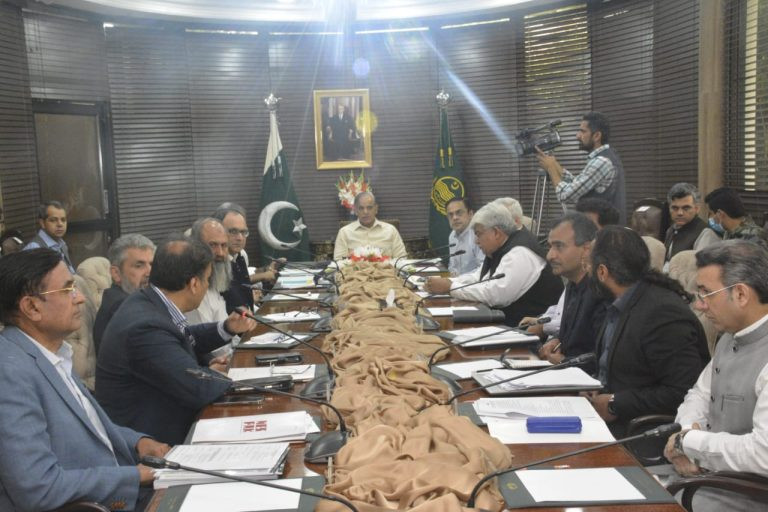 prime minister shehbaz sharif chairing a high level meeting to review the ongoing public welfare and other proposed projects in lahore photo app