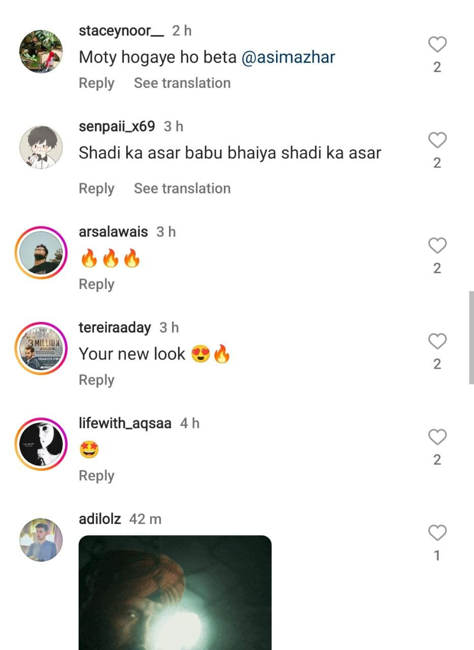 Asim Azhar reacts to fans body shaming him