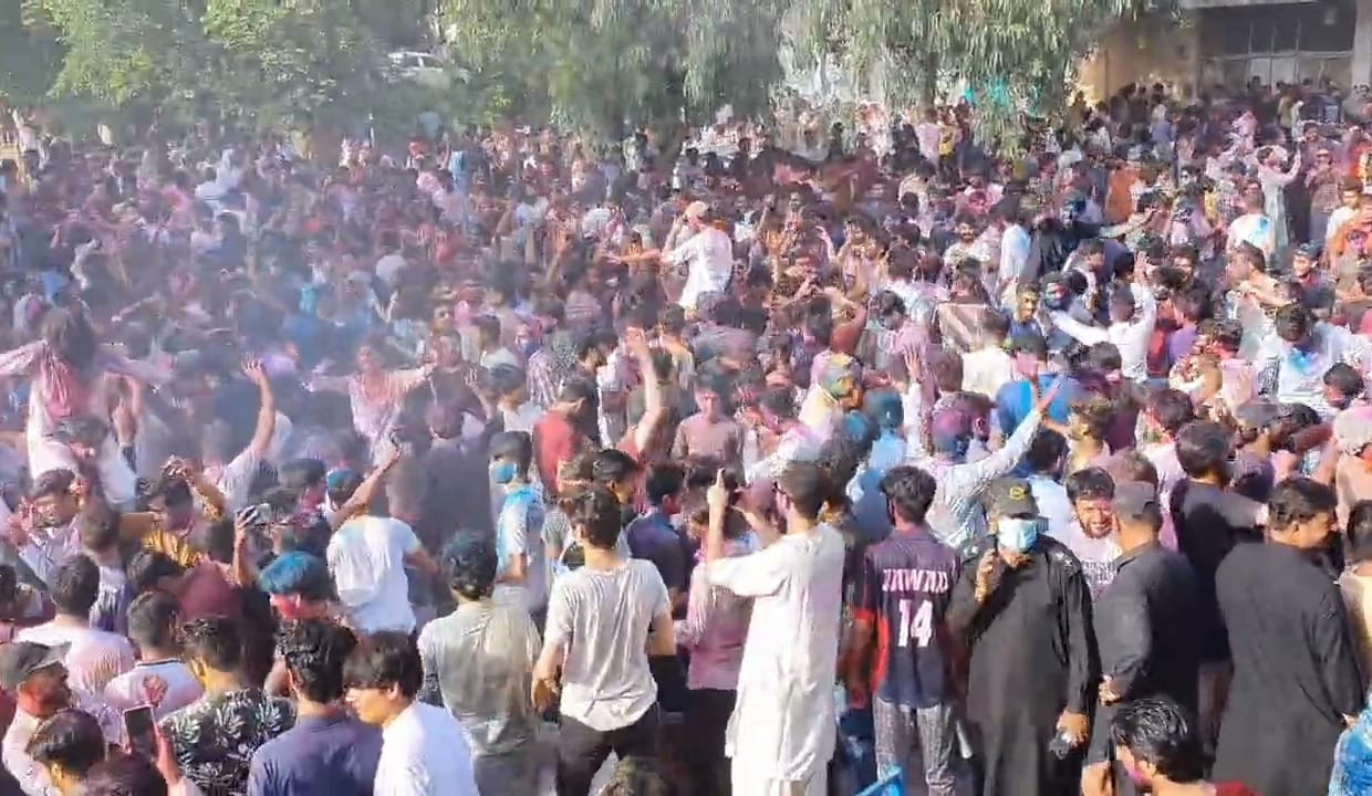 Twitter divided over university celebrating Holi