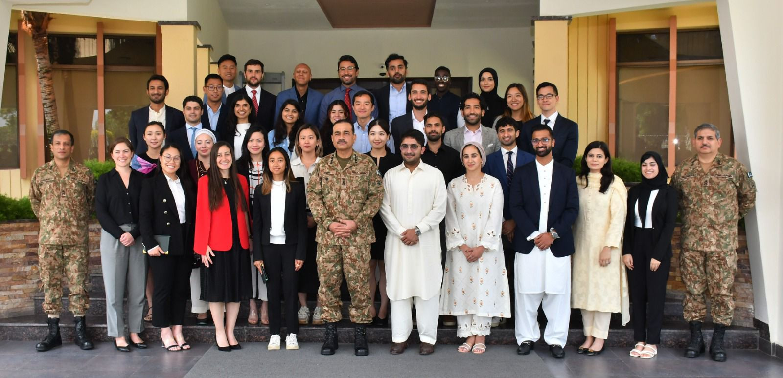 the students from harvard university met with the coas general asim munir at ghq in rawalpindi as part of their visit to pakistan photo ispr