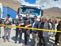 the event held on monday at sost gilgit was attended by key dignitaries including the director of transit trade peshawar the deputy commissioner of hunza and the collector of customs in gilgit baltistan photo express
