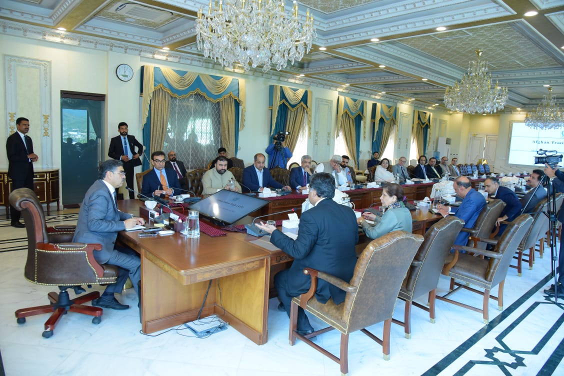 caretaker prime minister anwaarul haq kakar chaired a meeting regarding the ministry of commerce in islamabad on september 5 2023 photo app
