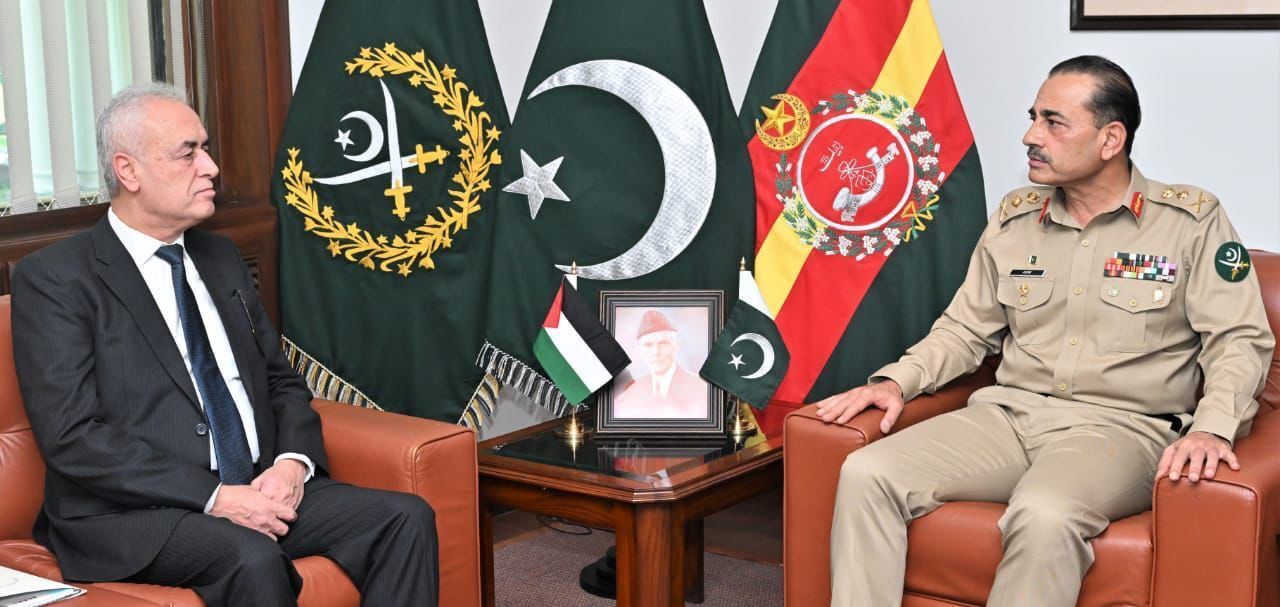 coas general syed asim munir meets with ambassador of palestine to pakistan ahmad jawad rabei at the general headquarters ghq in rawalpindi on oct 24 2023 amid war in gaza photo ispr