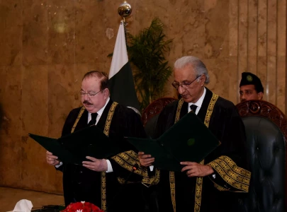 justice masood takes oath as acting cjp justice masood takes oath as acting cjp