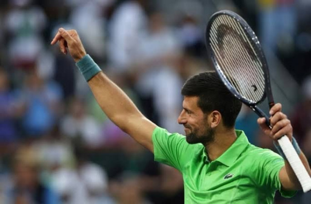 djokovic claws out win in return to indian wells