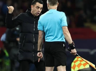 very bad referee ended barca s challenge says coach xavi very bad referee ended barca s challenge says coach xavi