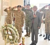 corps commander peshawar lieutenant general hassan azhar hayat inaugurated the mausoleum paying homage to the martyrs by laying flowers and reciting fatiha photo express