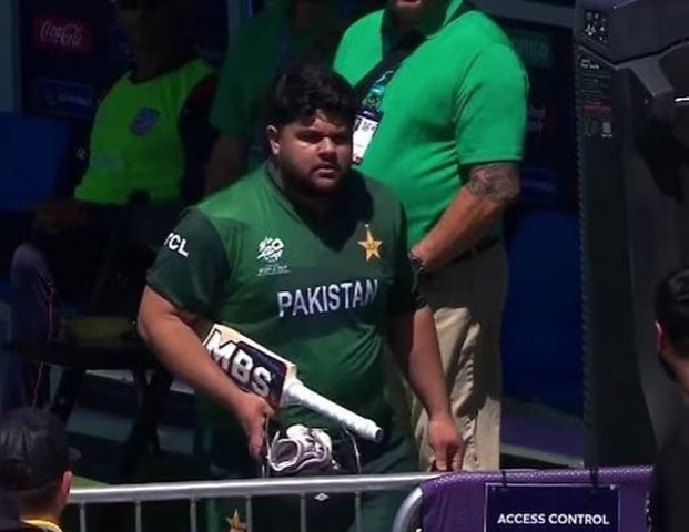 pak vs usa watch azam khan s heated moment after dismissal on golden duck